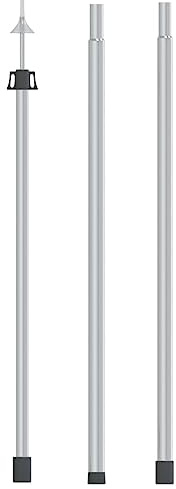 vidaXL Adjustable Telescopic Tarp Pole - 102-260 cm Length - Lightweight Aluminum - Ideal for Tarps, Tarpaulins, Tents, and Awnings