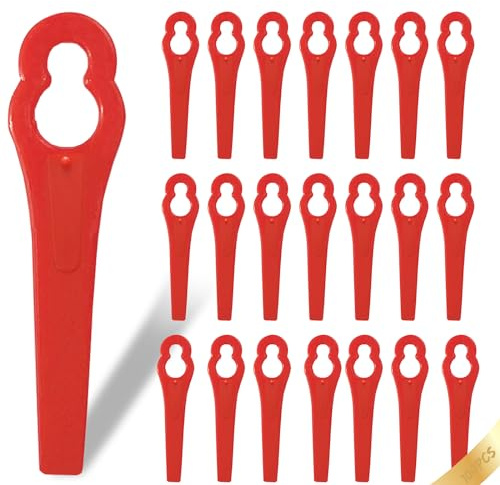 100 Pezzi Lame per Tagliaerba Plastica, Lame Tosaerba Sostituzione Lame per Decespugliatori di Plastica Tagliaerba Coltello Ricambio Tagliaerba, per Rifilare Il Prato, Erba da Taglio