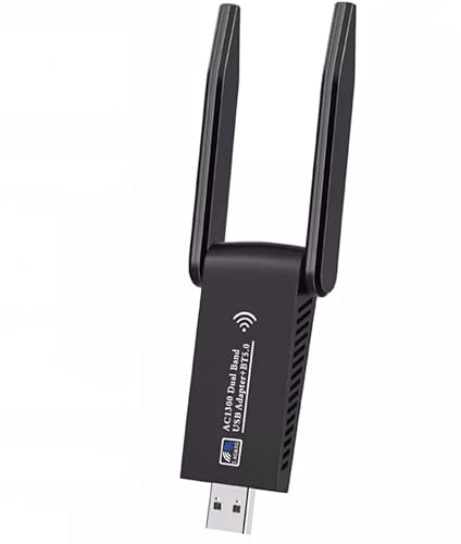 Simpletek USB-Stick WIFI 2.4G 1300Mbps|WiFi 5| Integriertes Bluetooth 5.0 | Dual-Ban 2.4 GHz und 5.8 GHz| USB 3.0 Schnittstelle | MU-MIMO Technologie