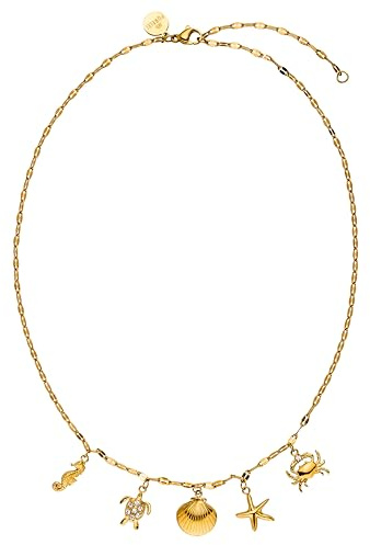 Purelei Underwater World Kette Damen (Gold/Silber/Roségold) – Halskette Damen aus langlebigem Edelstahl – Wasserfeste Kette mit Anhänger – 40-45 cm Länge verstellbar – Halskette
