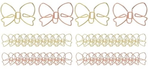 Tofficu 40 Stück Büroklammern Dekorative Metall Büroklammern Für Schule Büro Und Zuhause Praktische Dokumentenklammern 3.0 X 2.2 Cm Langlebige Und Stilvolle Clips