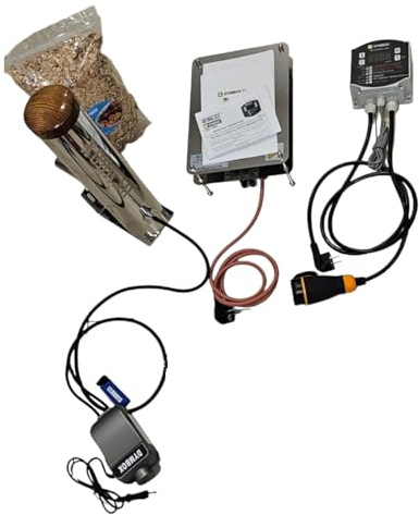Rökuppsättning - 2,3 L rökgenerator med ugnsspis och deflektor med 2,0 kW värmare och 4,5 kW termostat