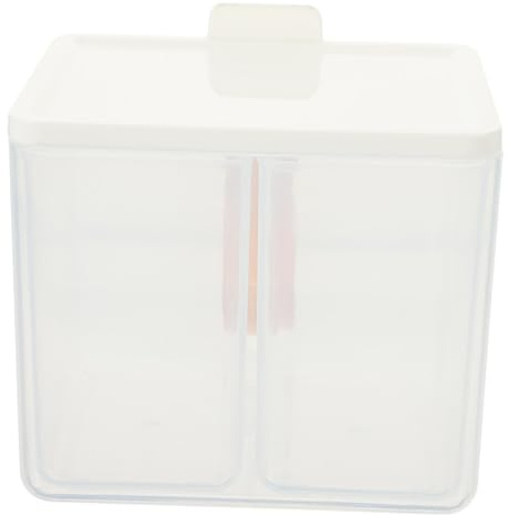 MAGICLULU Scatola Per Tamponi Di Cotone in Coperchi Sigillanti Scomparto Separato Per Palline Di Tamponi e Dispenser Organizer Da Scrivania Compatto Per Tavolo Da Toeletta