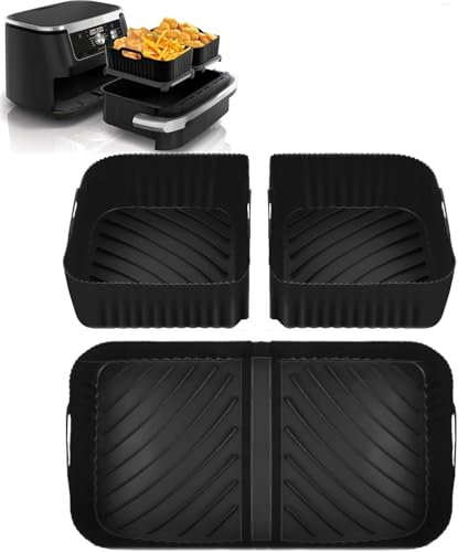 SdreMelo Airfryer Silikonform Heißluftfritteuse Zubehör für Ninja Foodi AF500EU Air Fryer Zubehör 9 Stück Silikonform für Heißluftfritteuse Ninja AF500EU AF500DE AF500EUCP 10.4LCosori TwinFry XXL 10L