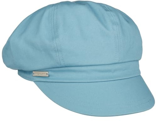 Seeberger Azalee Ballonmütze Damencap Newsboy-Mütze Balloncap Baumwollcap Sommercap Damen - mit Schirm, Futter Sommer Frühling-Sommer - One Size hellblau