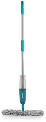 Beldray Anti Bac Spray Mop, 2 In 1 Hard Floor Cleaner, 400ml Water Tank | Dual-Sided Pad, Coral Fleece Clean Side, Chenille Dust Side, Flip Mop Head, Machine Washable Pad, Zinc Pyrithione Treated