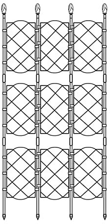 Traliccio da giardino per arrampicata in ferro antiruggine verdure in vaso fiori rampicanti patio filo metallico reticoli pannelli per rose cetrioli clematide tralicci da giardino in metallo