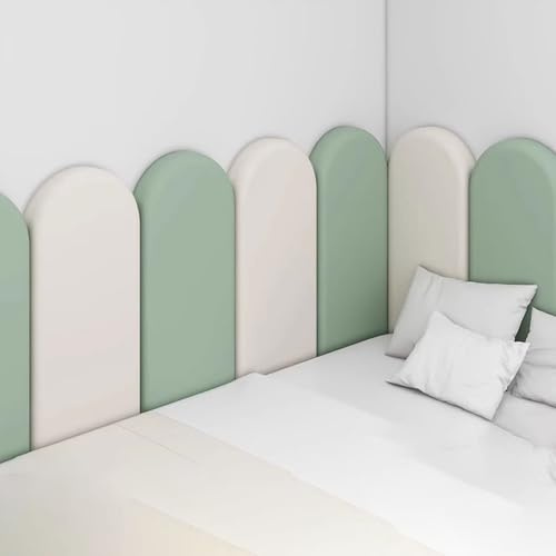 1 Stück Wandkissen Wandpolster Selbstklebend Bett, Wandschutz Kinderzimmer, Wandpaneele Gepolstert Abwaschbar, Rückenpolster Wand Leder für Büro, Schlafzimmer(Blau,20x40cm)