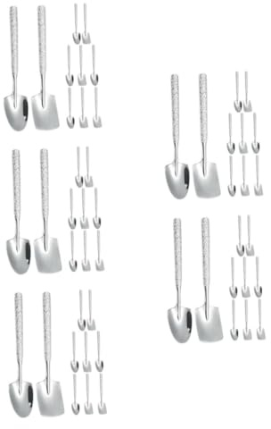 ABOOFAN 50 Piezas Cucharas Pala de Acero Inoxidable para Postres Cucharas Cuadradas Modernas para Helado Café Yogur y Pastel Utensilios Versátiles para Servir Cocina y Fiesta
