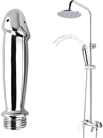 UIEXAY Enema Boquilla De Ducha Anal Cabezal Para Bidés Y Duchas Cleaner Con 5 Cabeza De Ducha (Plata)