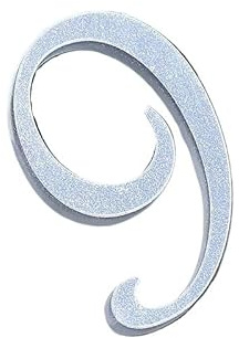 husnummer, 7 cm 0-9 akryl självhäftande husnummerklistermärke silverguldfärg dörrskylt hemdörrplakett nummerskylt(Silver,9)