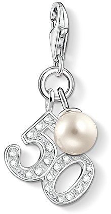 THOMAS SABO Charm Club Original Birthday Number Charm with Lobster Clasp 925 Sterling Silver Jewellery Compatible with Bracelets & Necklaces