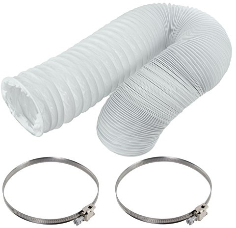 SPARES2GO Vent Hose & Screw Clips Kit for Bush Vented Tumble Dryer (4 / 100mm Diameter)