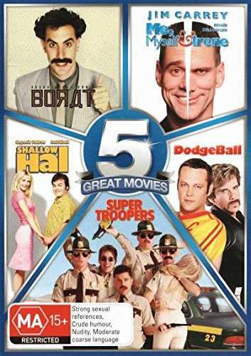 Outrageous Comedy 5-Pack [Borat + Me, Myself and Irene + Shallow Hal + DodgeBall + Super Troopers] [NON-USA Format / PAL / Region 4 Import - Australia]