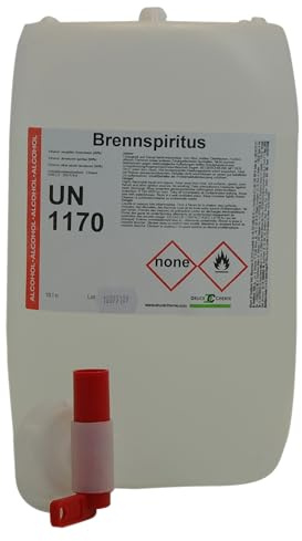 DC DruckChemie GmbH Brennspiritus 10L, 99% + Auslaufhahn - Alleskönner für Haushalt, Freizeit & Handwerk - Reinigungs Spiritus, Kaminbrennstoff