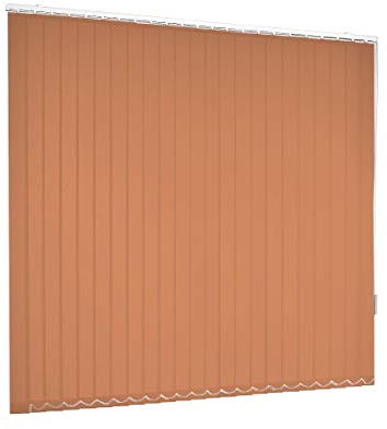 deko-raumshop Lamellenvorhang Verdunkelungslamellen Vertikaljalousie Orange Fenster Rollo Breite 100-250 cm Höhe 150-250 cm lichtundurchlässig verdunkelnd Flächenvorhang Schiebevorhang (210 x 175 cm)
