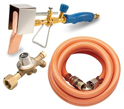 CFH Kit fer en cuivre, tuyau en plastique propane et régulateur de propane