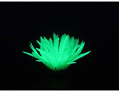 Aqua Lumo Planta de Helecho (Silicona), Color Verde Fluorescente