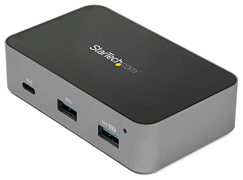 StarTech 4-Port USB-C Hub mit 3x USB-A und 1x USB-C, 10Gbps (HB31C3A1CS) | USB 3.2 Gen 2, Eigenstromversorgung, Universalnetzteil, BC 1.2, 1m Hostkabel, Powered, Montierbar