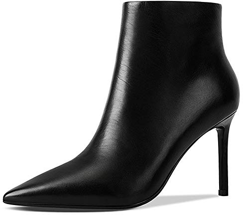 Lutalica W Bottines à talon aiguille pour femme - Pour automne et hiver - Sexy - Pour fête - Noir - Noir , 35.5 EU