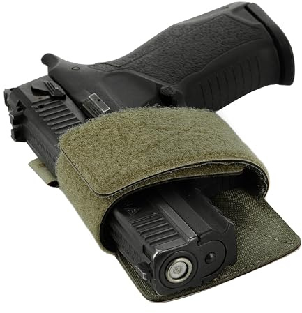 M-Tac Gun Holster for Concealed Carry - CCW Concealed Carry Holster for Men and Women - Cordura Pistol Holster for Fanny, Backpack, Vest (Olive)