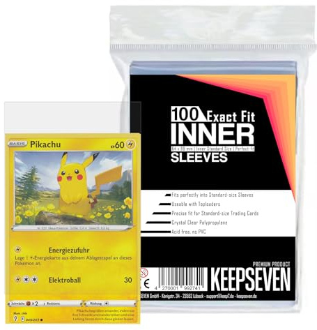 KEEPSEVEN Exact Fit Inner Sleeves | Double Sleeving Clear Kartenhüllen | MTG Magic, Pokémon, Flesh and Blood, Match Attax, Transparente