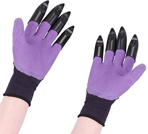 BANGHA Gartenhandschuhe 4/8 Handklaue. Abs Gartengummi-Gartengummi-Garten-Garten-Gaumen-Pflanzung dauerhafter wasserdichter Arbeit im Freien Gartenhandschuhe mit Klauen Arbeitshandschuhe