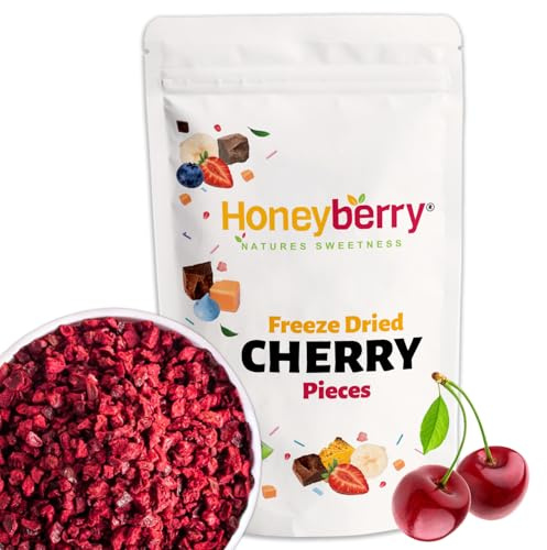 Ciliegie Amarena Liofilizzate a Pezzi 100g – Frutti di Bosco Liofilizzati – Frutta Secca Disidratata – Amarena Disidratata – Perfette per Dolci, Decorazioni di Torte, Snack, Muesli e Dessert