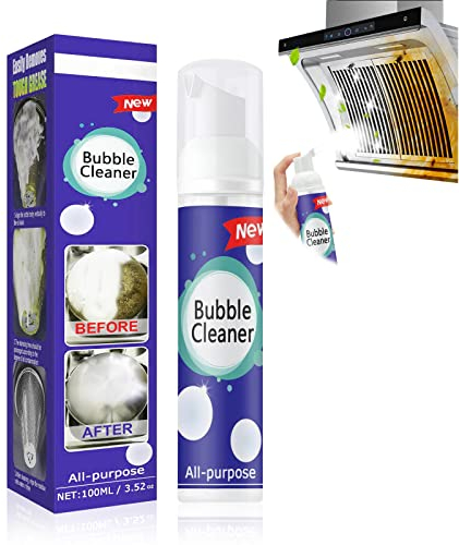 HASAIKA Detergente per Bolle da Cucina, Spray per Bolle di Pulizia Multiuso, Potente Detergente per Schiuma Smacchiante, per spray per rimuovere bolle di grasso ostinato