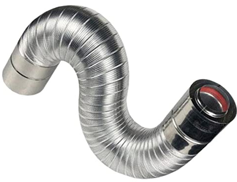 Tubo di prolunga per Canna Tubo Flessibile Diametro 2,36 Caldaia Scaldabagno Tubo di Scarico Estensione per Escursionismo all'aperto, Esterno 90x80 cm