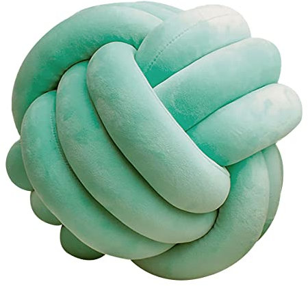 GYCS Weiche Knoten Ball Kissen Knoten Kissen knotenkissen Bett Gefüllte Kissen Wohnkultur Kissen Ball Plüsch Bett deko Werfen gut gut abgedichtet-Padded,Grün,28cm
