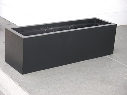 Casaflora Pflanztrog SUPREMO, schwarz 100x25x25