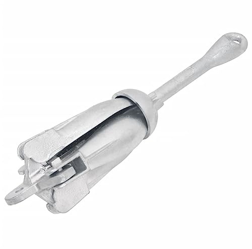 vidaXL Folding Anchor Silver 1.5 kg Malleable Iron