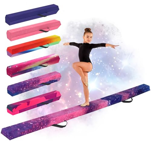 Aerobik Poutre de Gymnastique Pliable Galaxy | Enfants et Adultes | Housse Lavable et Interchangeable avec Zip | Rigide, Légère, Antidérapante | 3 Couches Revêtement Soft Touch | Original Corner