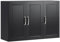 SoBuy Bathroom Wall Cabinet Mounted Storage Unit with Adjustable Shelf and 3 Doors Small Slim Bathroom Cupboard for Towel & Toiletries Black W90 x D30 x H60cm FRG231-L-SCH
