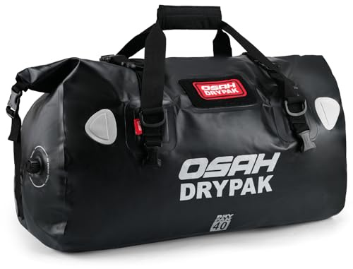OSAH DRYPAK wasserdichte Rucksack Dry Bag – Wasserfeste Reisetasche Seesack, Rolltop, Großem Stauraum, Vielseitige wasserdichte Tasche für Camping, Motorrad, Bootfahren, Kajak, SUP, Strand und Angeln