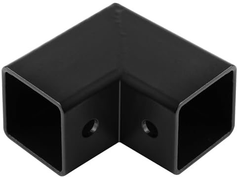 Lot de 8 connecteurs de tube carré de 2,5 cm en L, coude robuste à 90 degrés