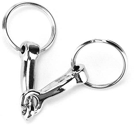 TIKATARER Ring-Trensengebiss, Trensengebiss-Schlüsselanhänger, Pferdegebiss-Schlüsselanhänger, Zinklegierung, Pelham-Schlüsselanhänger, Einzelanschluss, Pferdegebiss, Schlüsselknoten
