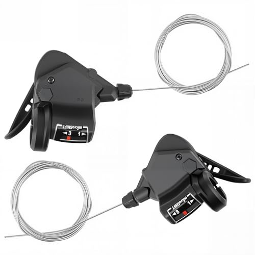 MEGHNA 1 Paar Fahrrad Schalthebel Fahrrad-Schaltungen 3x8/9/10 Fach Schaltung Bike Shifter Lever/Links/Rechts Schalthebel (3x8 Speed)