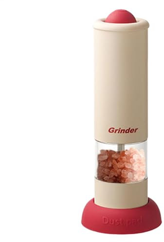 Molinillo de pimienta eléctrico, molinillo de sal y pimienta de grosor ajustable, compacto y automático, funciona con pilas, para cocina, barbacoa, cocina, multicolor