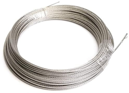 Basteldraht， 304 Edelstahl 3mm Durchmesser Kabel Draht Kleidung Kabel Linie Draht Seil Länge 30M Draht Seil
