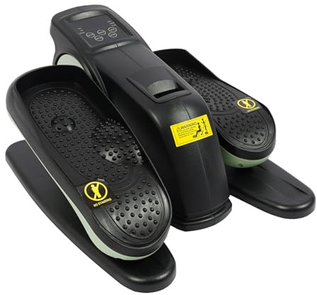 Donened - Mini Stepper für Zuhause, 60W Elektrischer Pedaltrainer mit Fernbedienung & LCD-Monitor, Unter dem Schreibtisch Ellipsentrainer, für Senioren, Erwachsene (Grün)