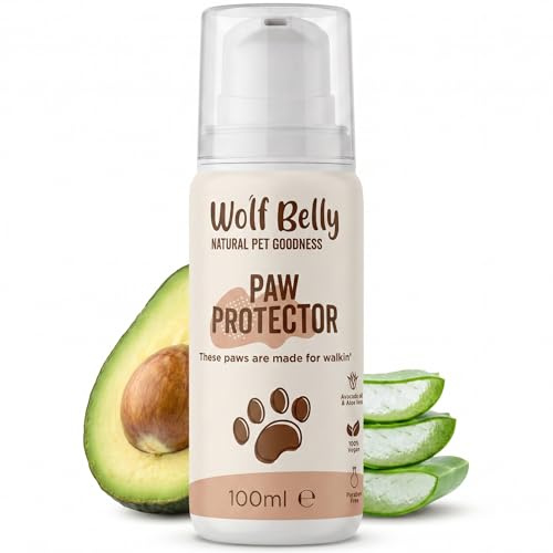 Wolf Belly - Pfotenbalsam für Hunde und Katzen mit Aloe Vera (100 ml) | Hydratisiert und repariert, Schützt vor Hitze, Schnelle Absorption, Lecksicher, Avocadoöl, 100% vegan, Hergestellt in Spanien
