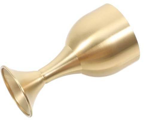 TOYANDONA Retro Fußbecher aus Kupferlegierung mit Einzigartigem Design Glatter Oberfläche und Praktischer Handhabung für Zuhause und Tempelgebrauch