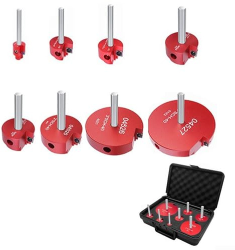 Sumsoctober 8-teiliges PVC-Rohrreibahle-Set, Aluminium-PVC-Reibahle, inklusive 1,27 cm, 1,9 cm, 2,5 cm, 3,8 cm, 3,8 cm, 3,8 cm, 5,1 cm, 7,6 cm, 10,2 cm, für SCH40 PVC, ABS-PVC-Rohr, CPVC, perfekt für