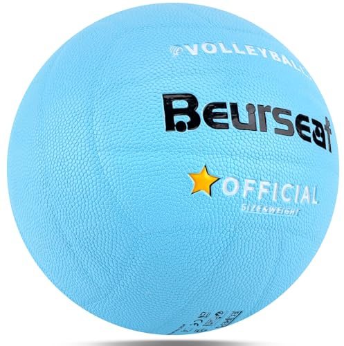Beurseaf Volleyboll, volleyboll strand storlek 5 för inomhus och utomhus (himmelsblå) 1)