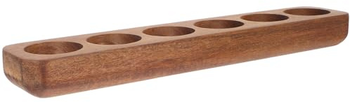Vassoio per Uova in Legno, Portauova da Banco Compatto | Organizzazione Salvaspazio, Finitura Naturale, Design Semplice ed Elegante per Frigorifero e Cucina