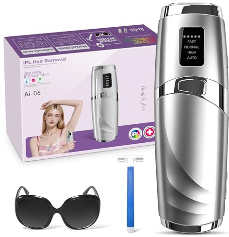 Mulbijeo Depiladora Laser con Función de Refrigeración, IPL Depiladora Luz Pulsada con 9 Niveles de Energía, 600-1200 NM Luz Roja, Depilacion Laser Casa para Mujer y Hombre, Bikini, Axilas, Cara