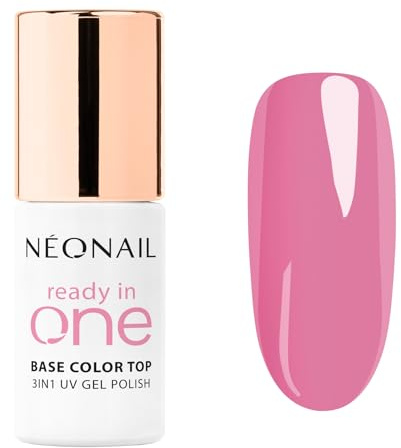 NÉONAIL UV Nagellack 7,2 ml - Rosa - READY IN ONE - One Pink Spark - 3in1 Nagellack - Base Coat - Top Coat - Unterlack Für Nägel - Überlack Für Nagel - UV Lack - Gel Nägel - Nageldesign