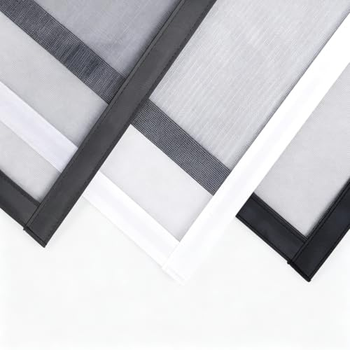 Zanzariera Finestra in Vetroresina | 55x95cm | Con nastro adesivo da 2cm per tutto intorno | Non richiede foratura | Ideale per porte e portefinestre premium | Bianco